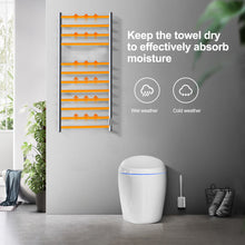 Load image into Gallery viewer, Sikobin Electrically heated towel rails Stainless Steel Towel Warmer with Timer, Wall Mounted Heated Drying Rack, Built-in Timer, with LED Indicators, Pluggable or Hardwired to Save Space in Home Bathrooms