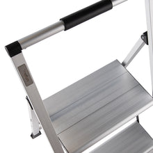 Load image into Gallery viewer, Topfun New 2 Step Ladder, Lightweight Aluminum Folding Step Stool, Non-Slip Wide Platform, 225lbs Capacity, Fully Assembled Multi-Use for Household Office Ultra-Light Sturdy Two-Step Ladder