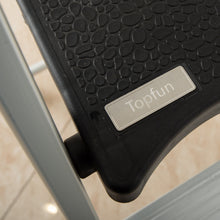 Load image into Gallery viewer, Topfun New Topfun Folding 3 Step Ladder, Safety Lock Design, Sturdy Steel Ladder with Convenient Handgrip and Anti-Slip Wide Pedal, 300lbs Capacity, Portable Foldable Step Stool (3-Step)