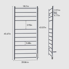 Load image into Gallery viewer, Sikobin Electrically heated towel rails Stainless Steel Towel Warmer with Timer, Wall Mounted Heated Drying Rack, Built-in Timer, with LED Indicators, Pluggable or Hardwired to Save Space in Home Bathrooms