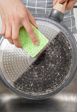 Load image into Gallery viewer, Sinkich Compressed Cellulose Kitchen Sponges 4Pack,Non-Scratch Biodegradable Natural Sponge Scrub for Dishes Cleaning
