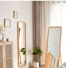 Load image into Gallery viewer, Sikobin Full Length Mirror Standing or Against Wall, Large Rectangular Bedroom Mirror Floor Mirror, Wall Mount Mirror,Solid Wood Frame, 165.08cm x 55.88cm