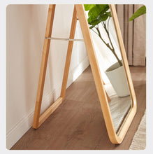 Load image into Gallery viewer, Sikobin Full Length Mirror Standing or Against Wall, Large Rectangular Bedroom Mirror Floor Mirror, Wall Mount Mirror,Solid Wood Frame, 165.08cm x 55.88cm