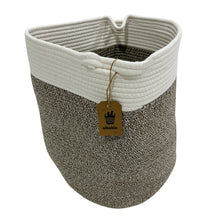 Load image into Gallery viewer, Sikobin Tall Laundry Basket Woven Jute Rope Dirty Clothes Basket Rope Basket Blanket for Living Room Modern Laundry Basket

